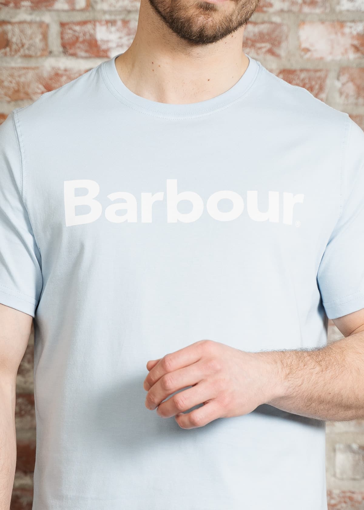 Barbour T-shirts Barbour logo t-shirt - ocean sky