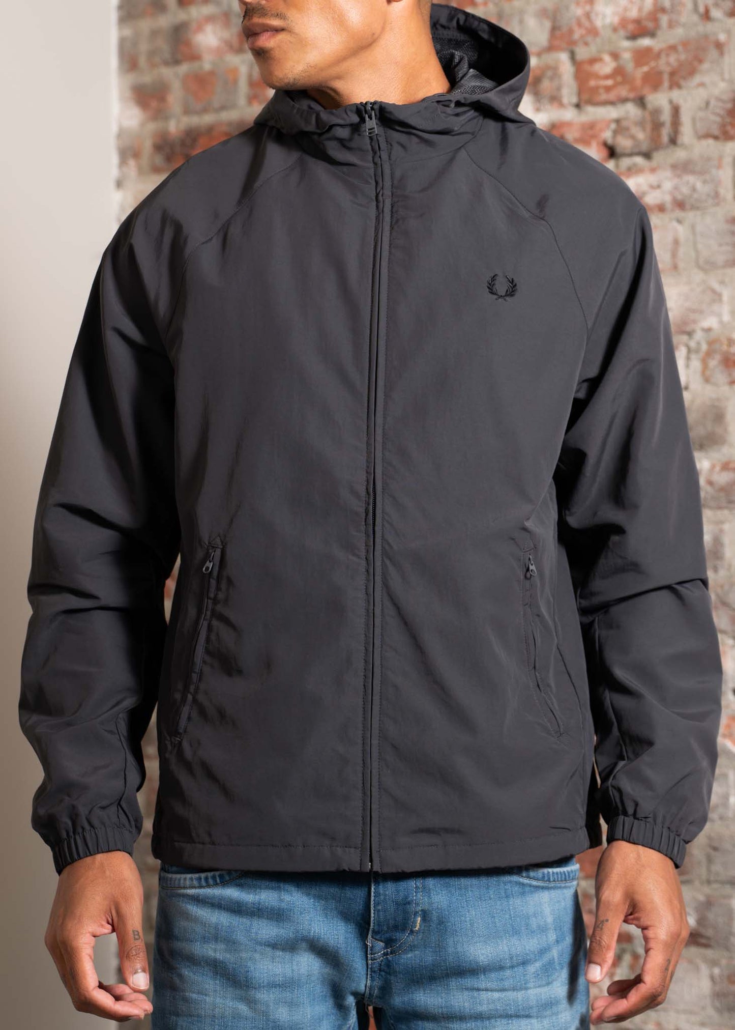 Fred Perry Jassen Hooded shell jacket - anchor grey