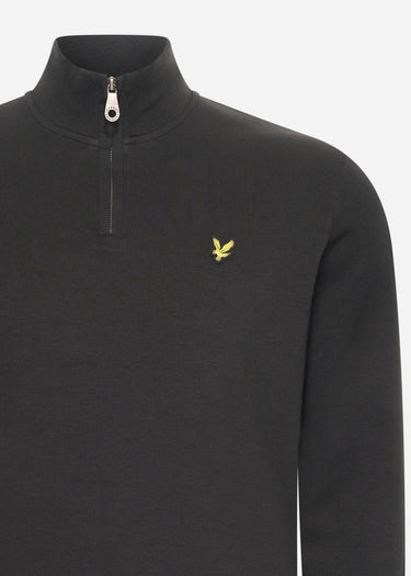 Lyle & Scott Truien Interlock quarter zip - jet black