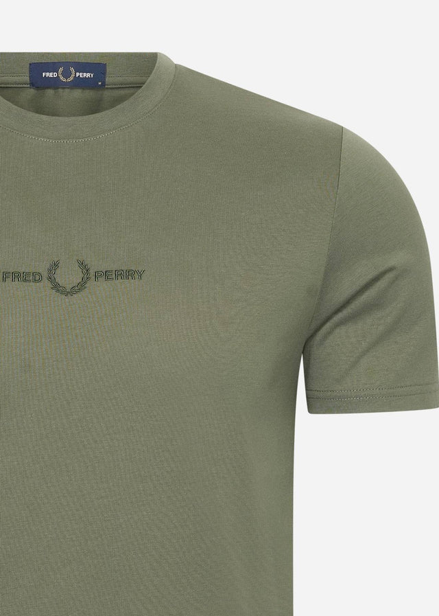 Fred Perry T-Shirts Embroidered t-shirt - laurel wreath green