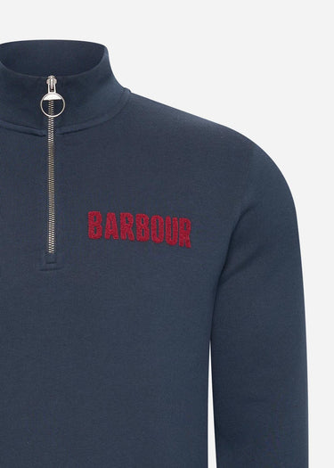 Barbour Truien Cotes half zip sweatshirt - navy