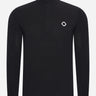 MA.Strum Truien Ls funnel neck polo - black