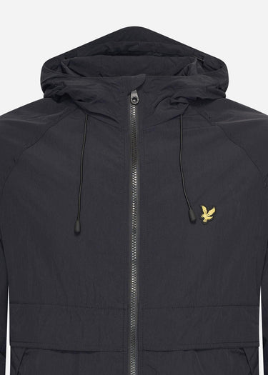 Lyle & Scott Jassen Hooded windbreaker jacket - jet black