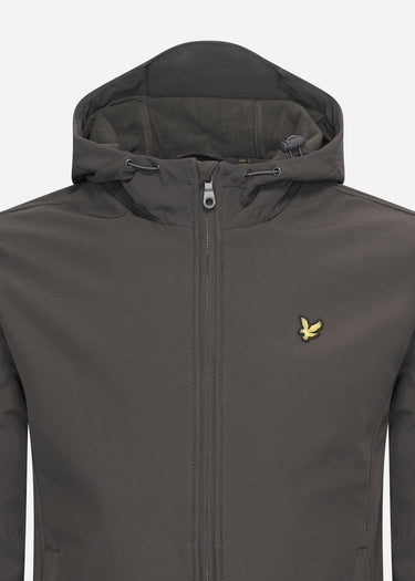 Lyle & Scott Jassen Fleece back softshell jacket - gunmetal