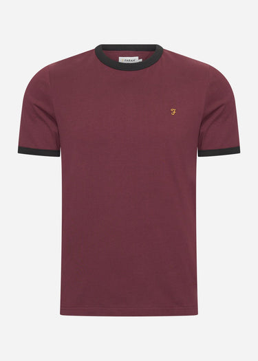 Farah T-shirts Groves reg ringer - farah-red