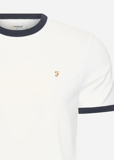 Farah T-shirts  Groves reg ringer - white