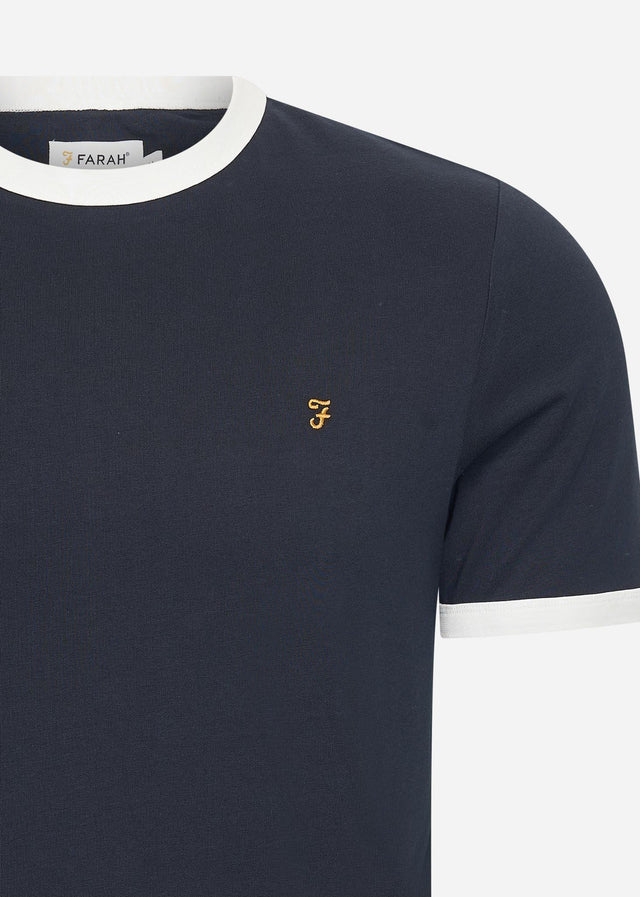 Farah T-Shirts Groves reg ringer - true navy
