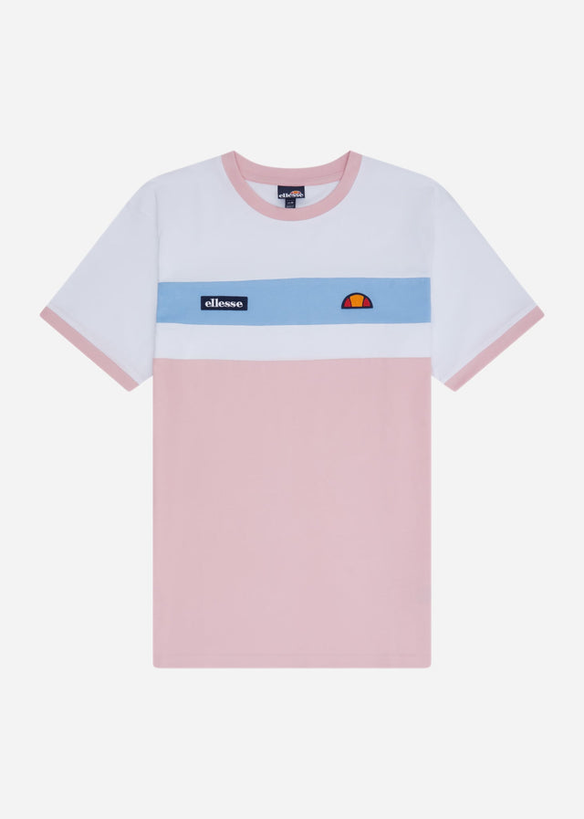 Ellesse T-Shirts Blockadi tee - white light pink light blue