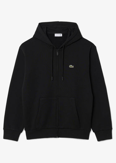 Lacoste Hoodies Fleece zipped front hoodie - black