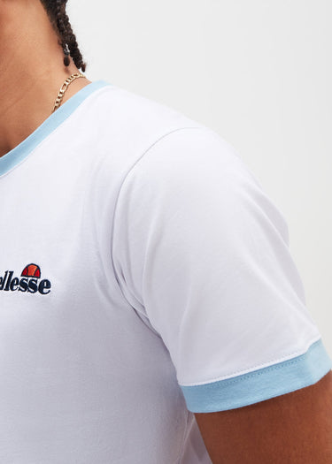 Ellesse T-shirts Meduno tee - white light blue