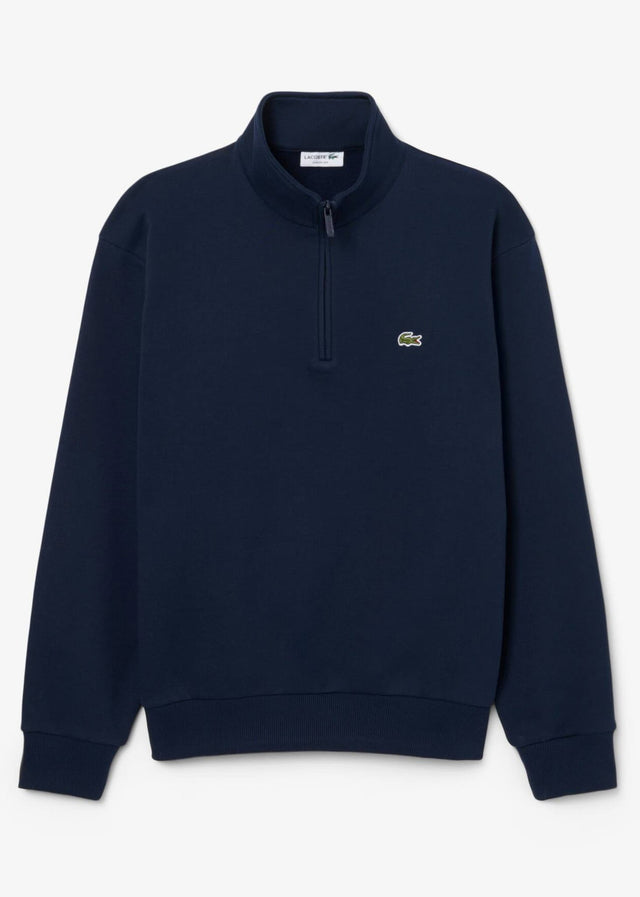 Lacoste Pullover Quarter zip fleece sweatshirt - navy blue