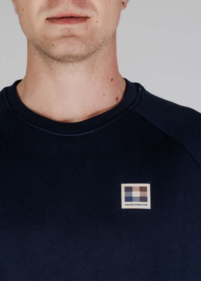Aquascutum Pullover Active patch crewneck - navy