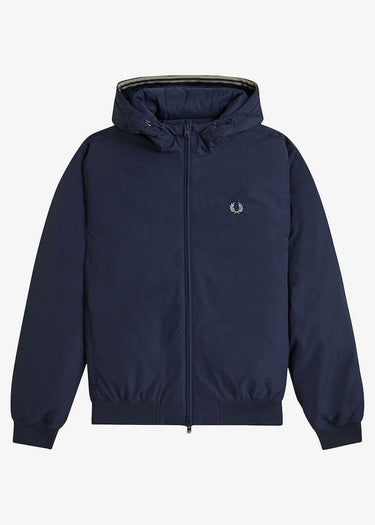 Fred Perry Jassen Hooded brentham jacket - dark airforce