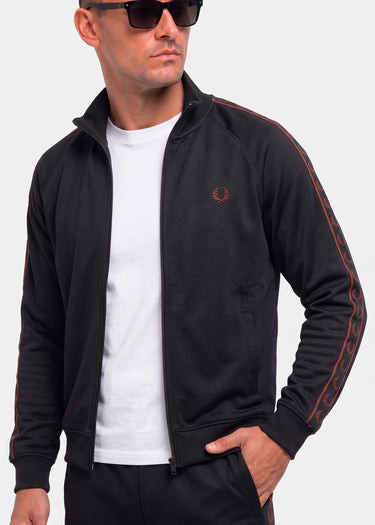 Fred Perry Vesten Contrast tape track jacket - black