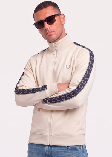 Fred Perry Vesten Contrast tape track jacket - ecru
