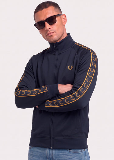 Fred Perry Vesten Contrast tape track jacket - navy