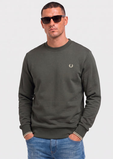Fred Perry Truien Crew neck sweatshirt - field green oatmeal
