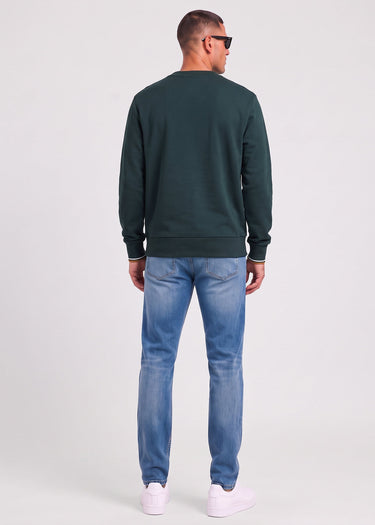 Fred Perry Truien Crew neck sweatshirt - night green dusky blue dark caramel