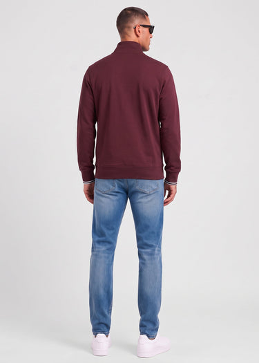 Fred Perry Truien Half zip sweatshirt - oxblood ecru