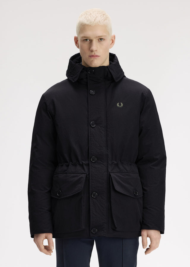 Fred Perry Jacken Padded patch pocket parka - black