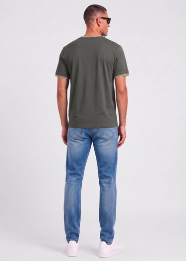 Twin tipped t-shirt - field green oatmeal - 3