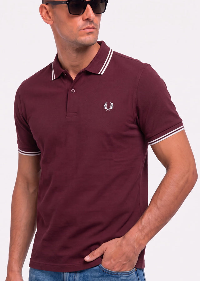 Fred Perry Poloshirts Twin tipped polo - oxblood