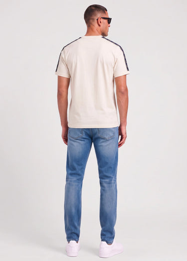 Contrast tape ringer t-shirt - ecru - 3
