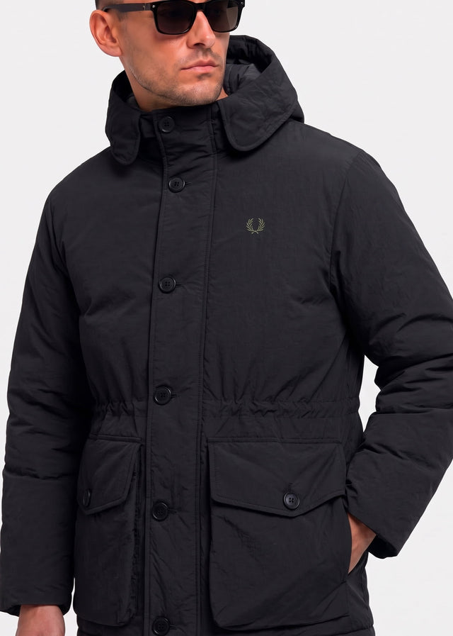 Fred Perry Jacken Padded patch pocket parka - black