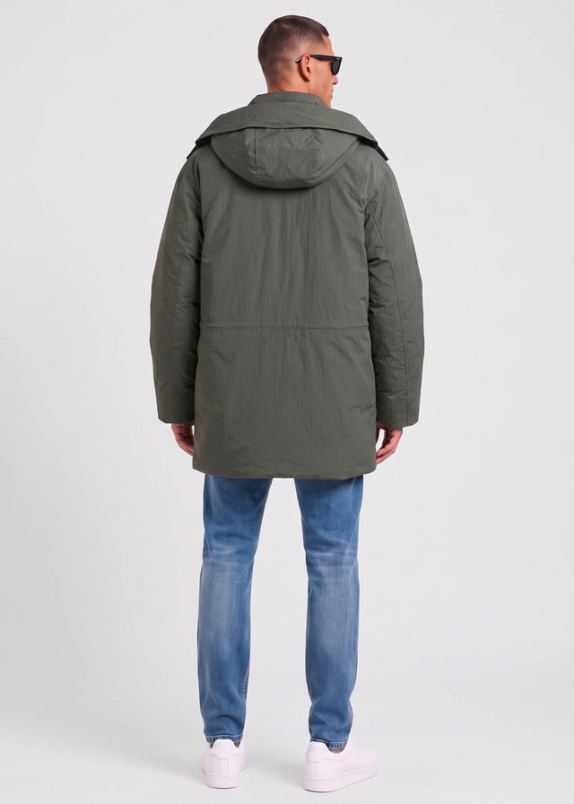 Fred Perry Jacken Padded patch pocket parka - field green