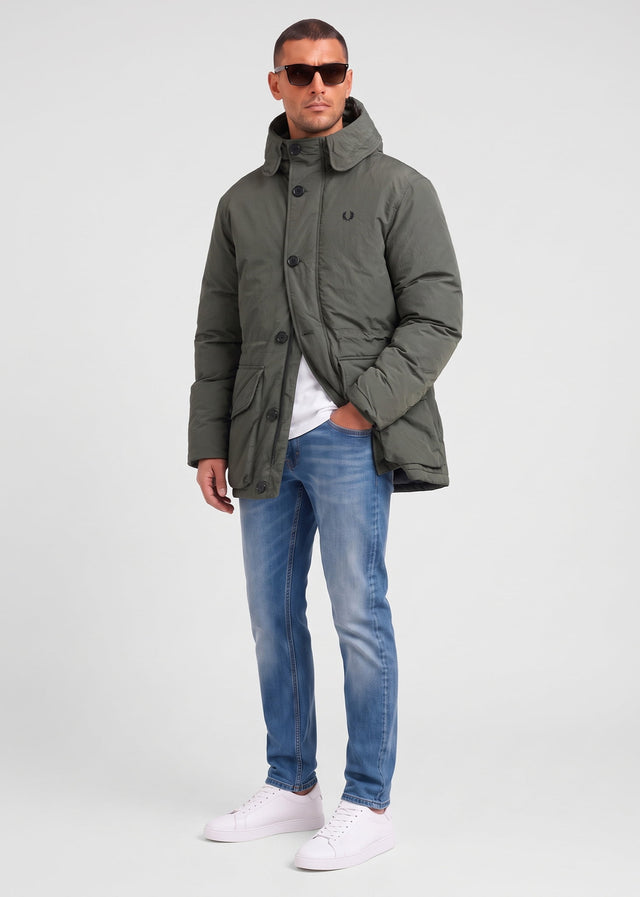 Fred Perry Jacken Padded patch pocket parka - field green