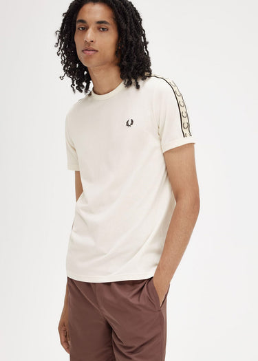 Fred Perry T-shirts Contrast tape ringer t-shirt - ecru black