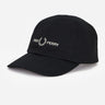 Fred Perry Petten Graphic branded twill cap - black warm grey