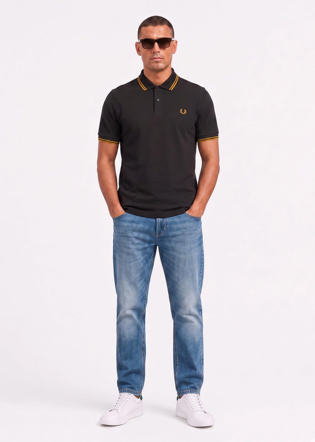 Fred Perry Poloshirts Twin tipped polo - anchor grey golden