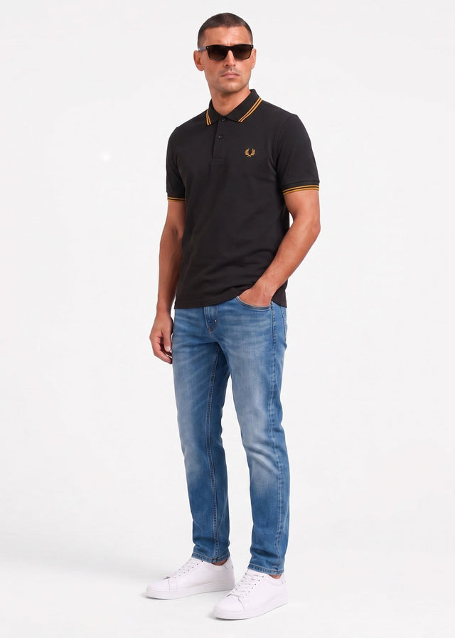 Fred Perry Poloshirts Twin tipped polo - anchor grey golden