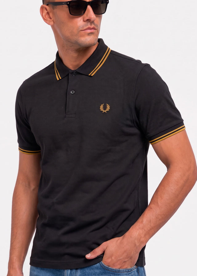 Fred Perry Poloshirts Twin tipped polo - anchor grey golden