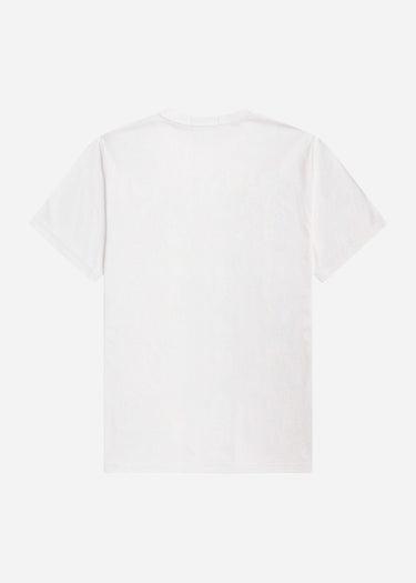 Fred Perry T-shirts Striped laurel wreath t-shirt - snow white