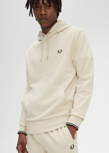 Fred Perry Hoodies Tipped hooded sweatshirt - oatmeal black