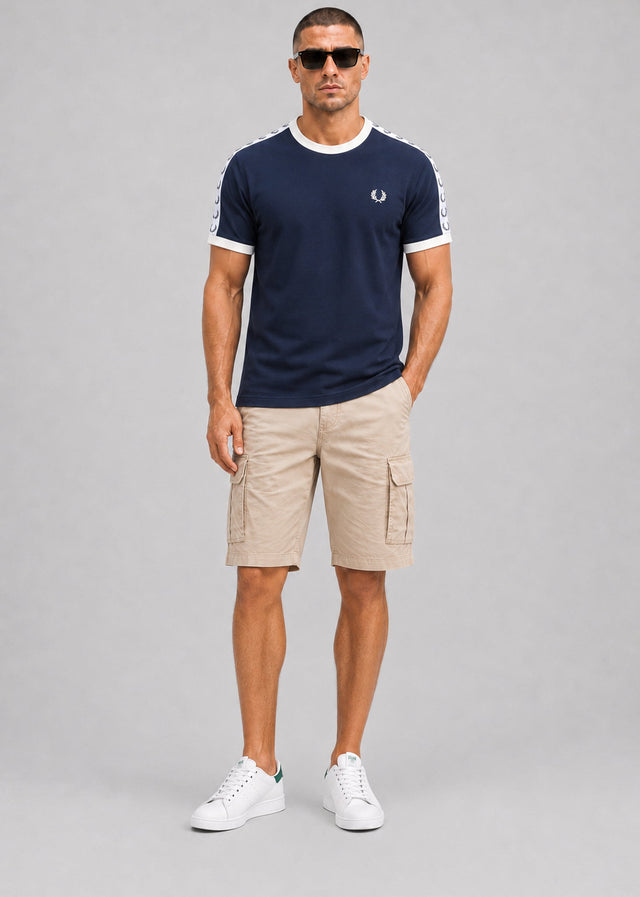 Fred Perry T-Shirts Taped ringer t-shirt - carbon blue