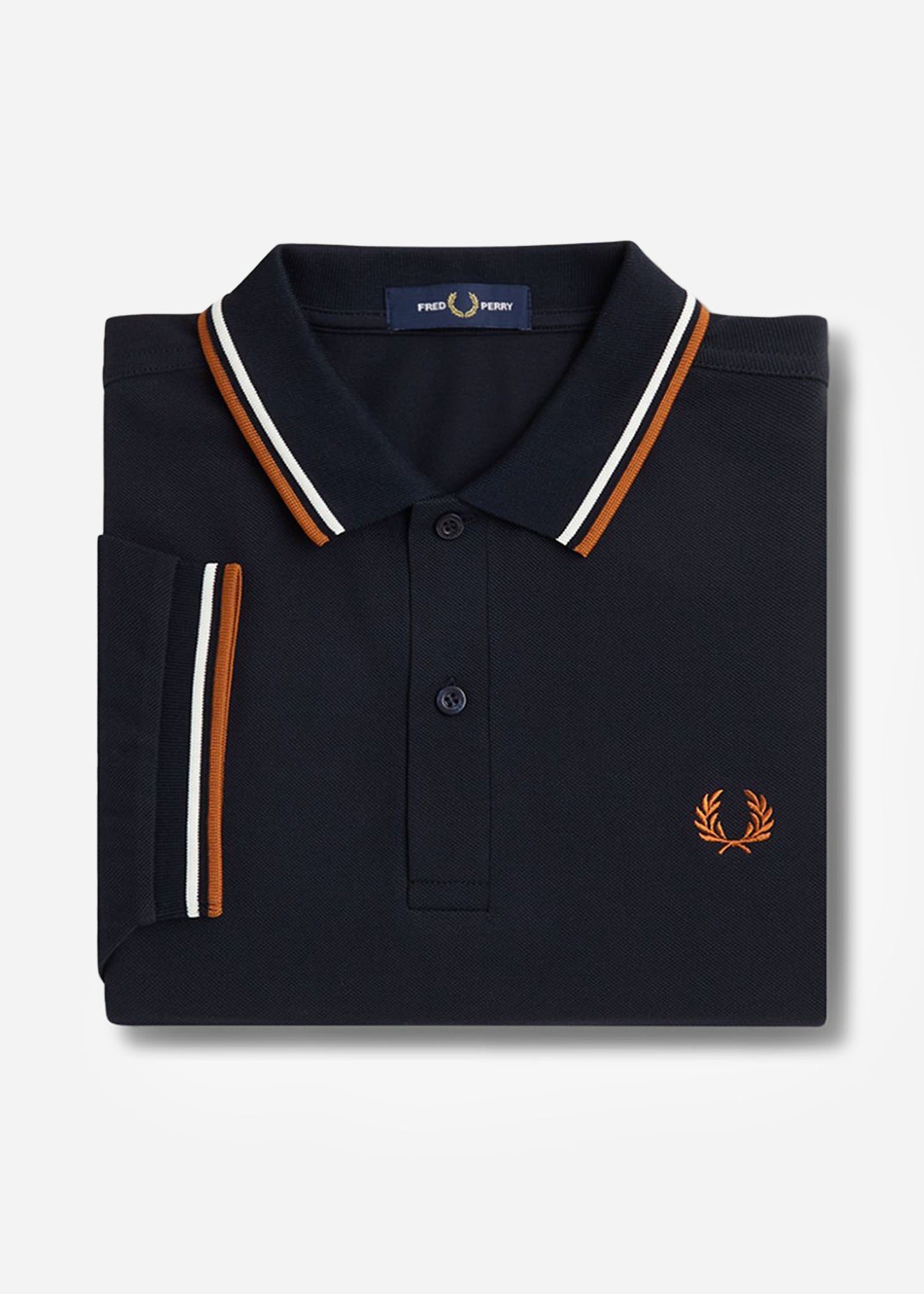 Fred Perry Polo's Twin tipped fred perry shirt - navy ecru ntflak
