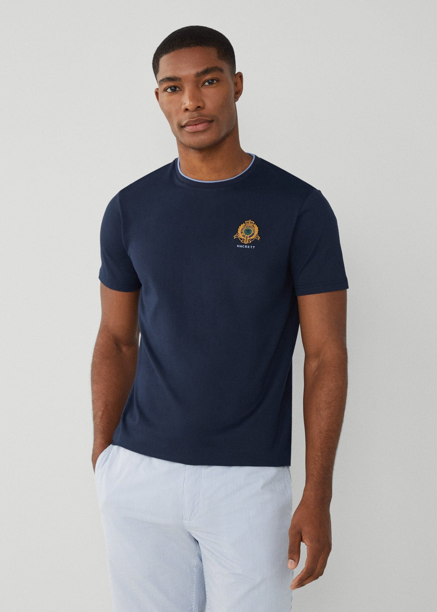 Hackett London T-shirts Heritage logo tee - navy