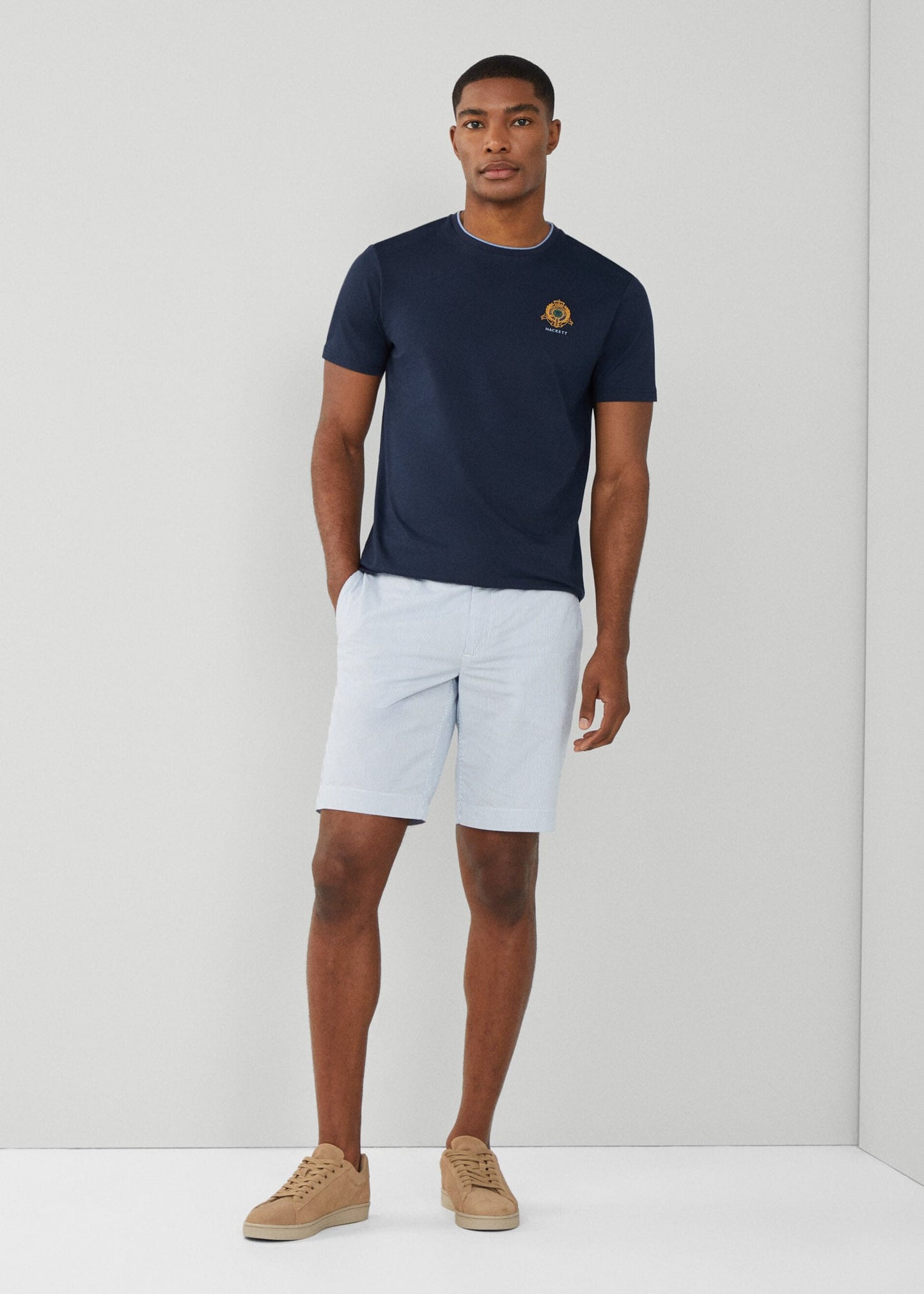 Hackett London T-shirts Heritage logo tee - navy