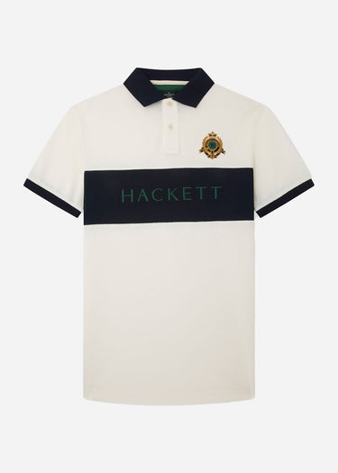 Hackett London Polo's  Heritage panel polo - white