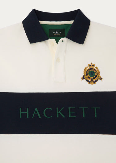 Hackett London Polo's  Heritage panel polo - white