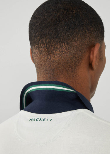 Hackett London Polo's  Heritage panel polo - white