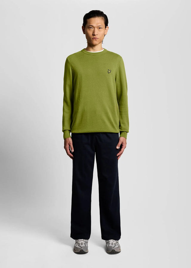 Lyle & Scott Pullover Cotton crew neck jumper - shrub green