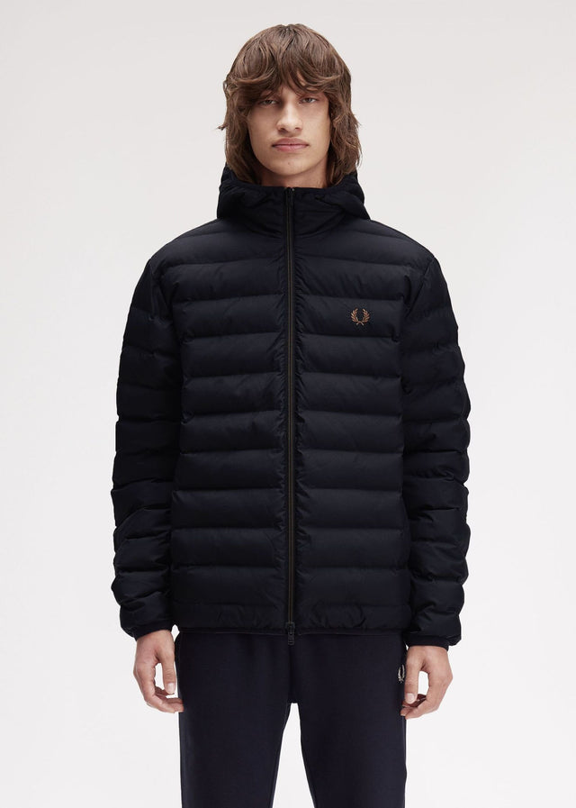 Fred Perry Jacken Insulated hooded jacket - black