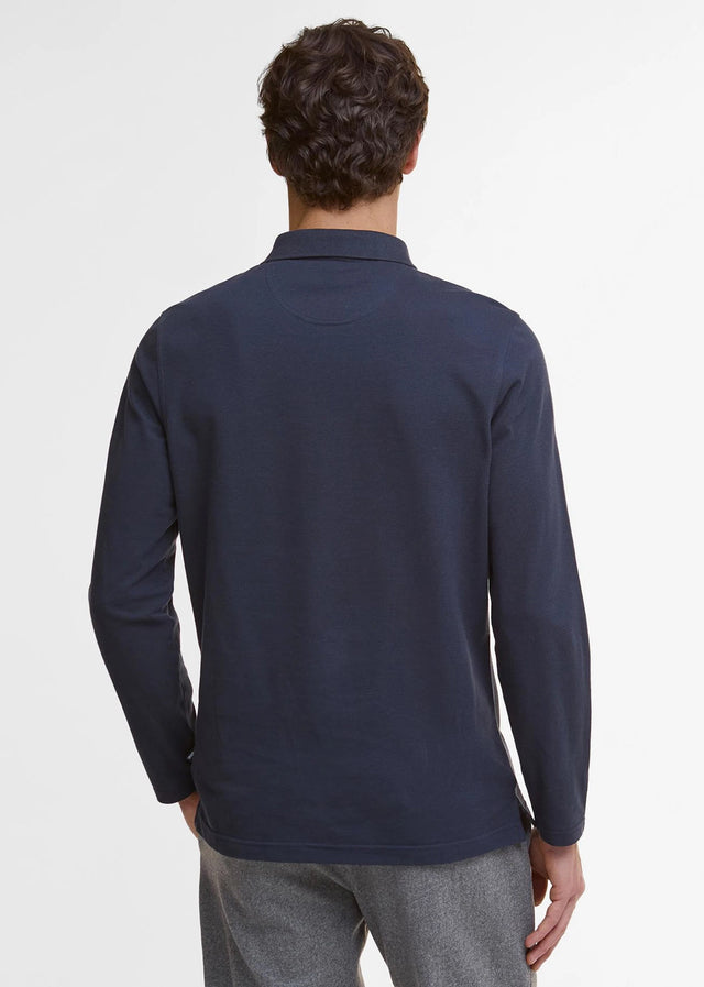Barbour Langarm Polos Blaine tailored ls polo shirt - navy