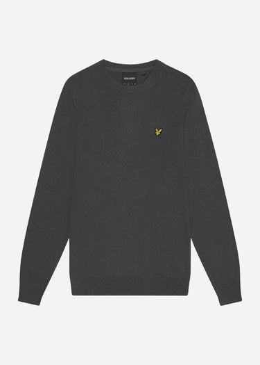 Lyle & Scott Truien Cotton merino crew neck jumper - gunmetal