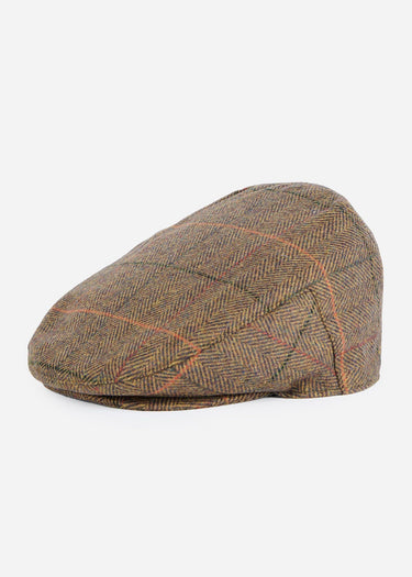 Barbour Petten Wilkin flat cap - olive orange red