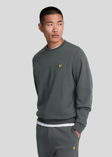 Lyle & Scott Truien Interlock crew neck sweatshirt - gunmetal